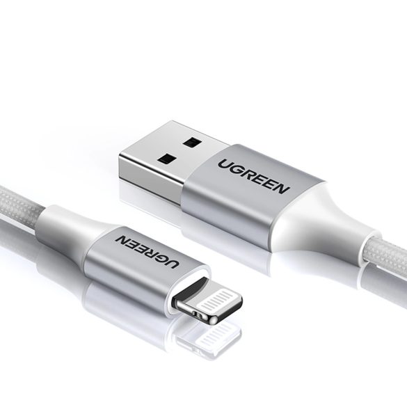 Ugreen US199 USB-A - Lightning kábel MFi 2.4A 1.5m - ezüst