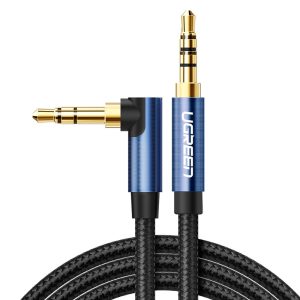 Ugreen szögletes aux kábel 2 x mini jack 3,5 mm 1,5 m kék (AV112)