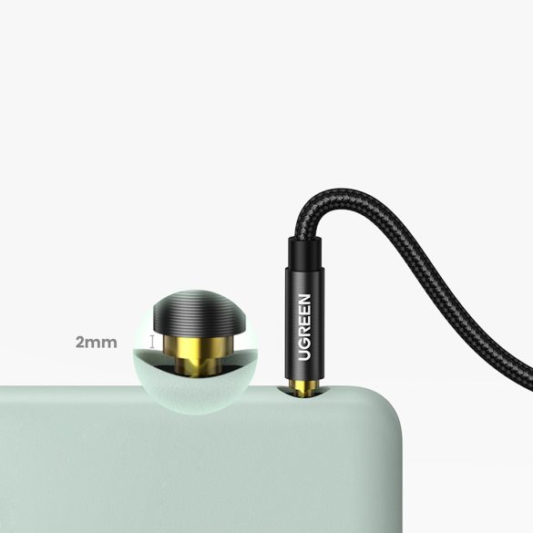 Ugreen szögletes aux kábel 2 x mini jack 3,5 mm 1,5 m kék (AV112)