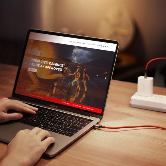 Ugreen US294 USB-C 2.0/USB-C 2.0 3A kábel - piros színű