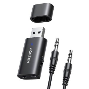 UGREEN CM253 MINI BLUETOOTH 5.0 Sztereó távadó és vevő vezeték nélküli 3,5 mm-es Aux Jack adapter