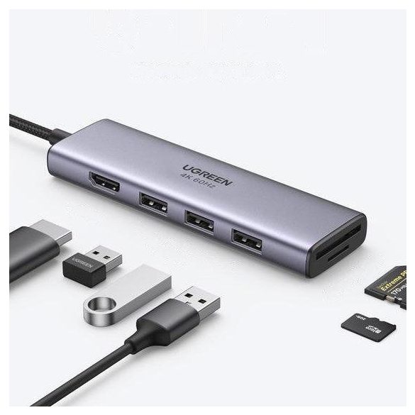 Ugreen CM511 USB-C 3xUSB3.0 + HDMI + SD / TF