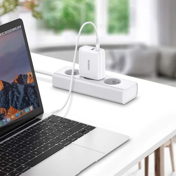 Ugreen fali töltő USB Type-c / USB 36 W Quick Charge 4.0 teljesítményleadás fehér (60468 CD170)