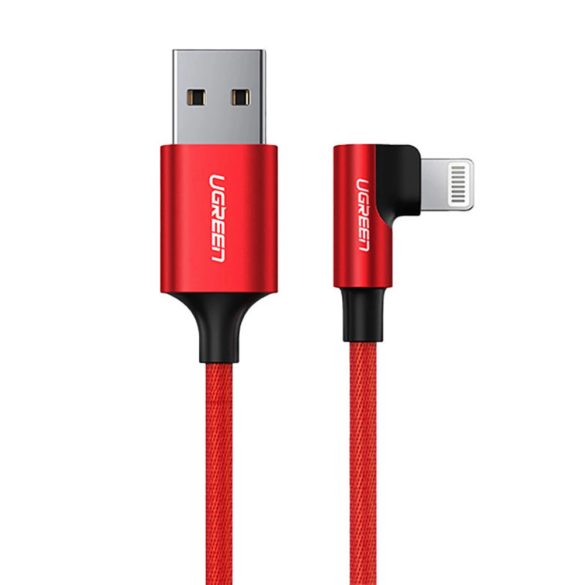 Ugreen US299 USB-A - Lightning kábel MFi 2.4A 1m - piros