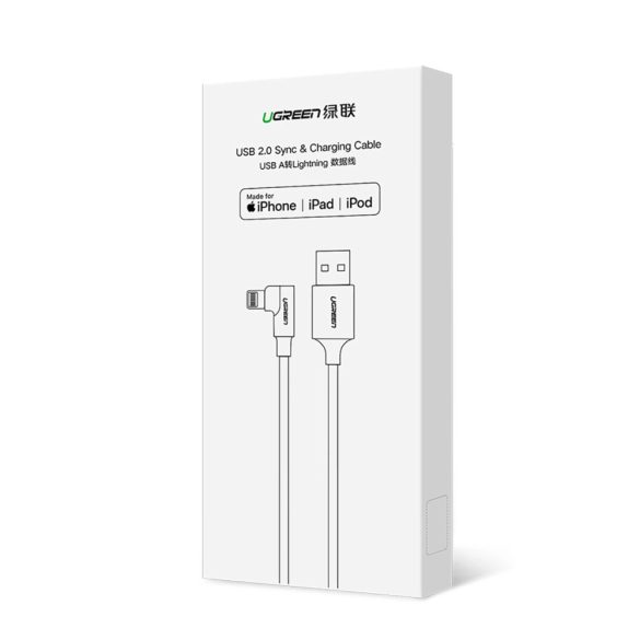 Ugreen US299 USB-A - Lightning kábel MFi 2.4A 1m - piros