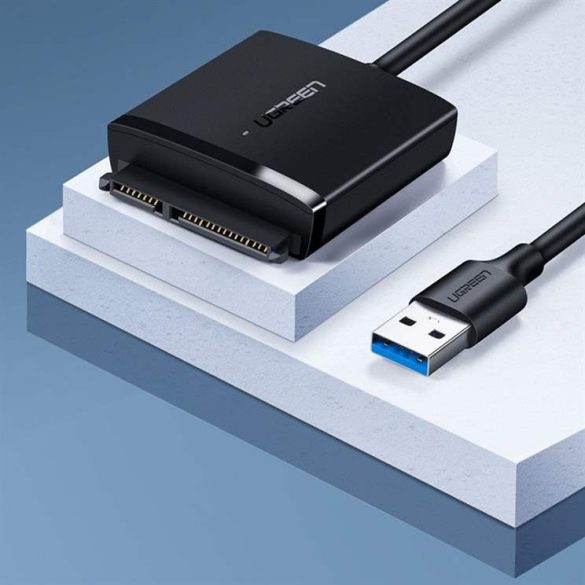 Ugreen adapter átalakító HDD SSD 2,5 '' / 3,5 '' SATA III 3,0 - USB 3.2 Gen 1 (SuperSpeed ??USB 5 Gbps) fekete (60561 CM257)