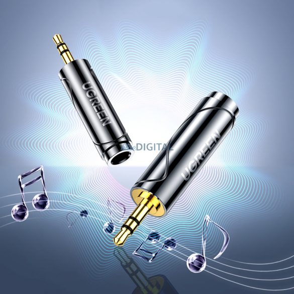 Ugreen audio adapter adapter 3,5 mm-es (apa) 6,35 mm-es mini jack (anyai) szürke (AV168)