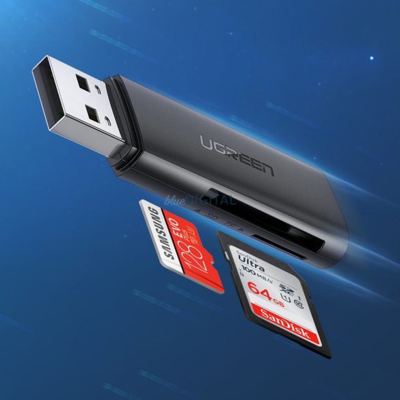 Ugreen CM264 USB 3.0 SD/TF kártyaolvasó - fekete