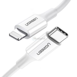 Ugreen kábel MFI USB type-c - Lightning 3A kábel 0,5 m fehér (US171)