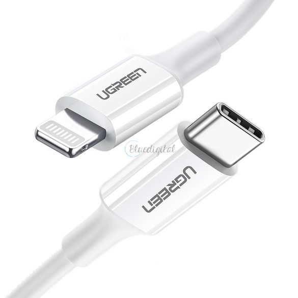 Ugreen kábel MFI USB type-c - Lightning 3A kábel 0,5 m fehér (US171)