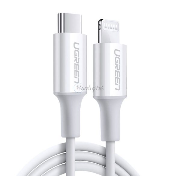 Ugreen kábel MFI USB type-c - Lightning 3A kábel 0,5 m fehér (US171)