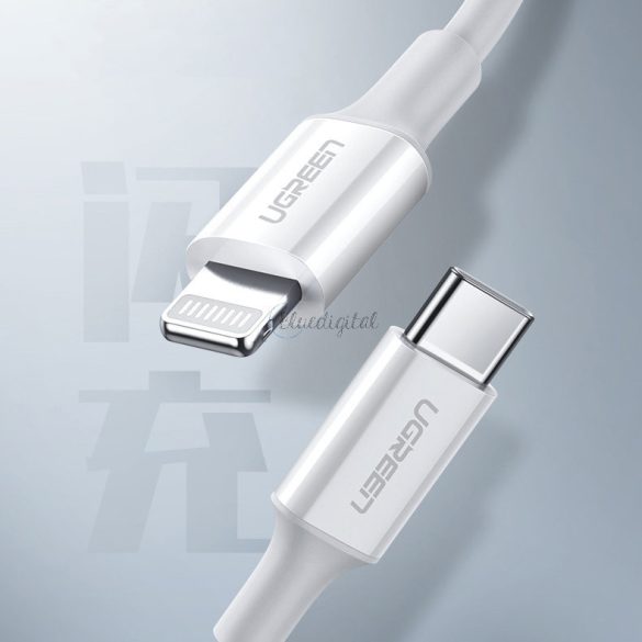Ugreen kábel MFI USB type-c - Lightning 3A kábel 0,5 m fehér (US171)