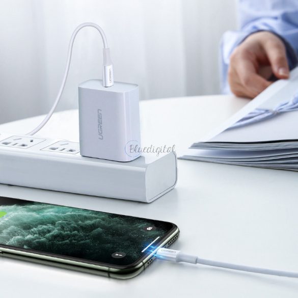 Ugreen kábel MFI USB type-c - Lightning 3A kábel 0,5 m fehér (US171)