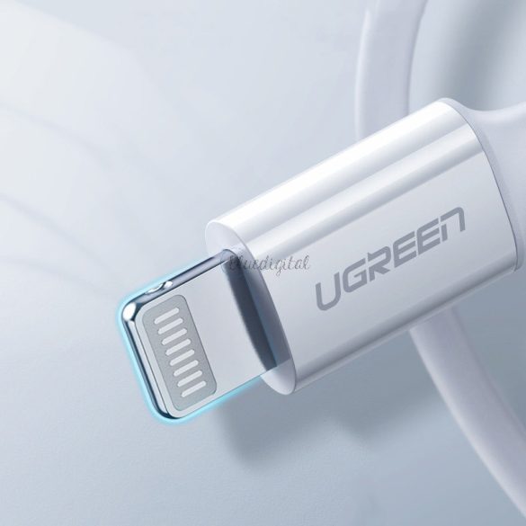 Ugreen kábel MFI USB type-c - Lightning 3A kábel 0,5 m fehér (US171)