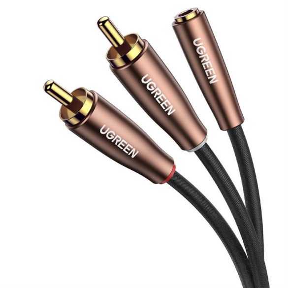 Ugreen Audio Cable 3,5 mm Mini Jack (anya) - 2RCA (apa) 3m barna (AV198 60987)