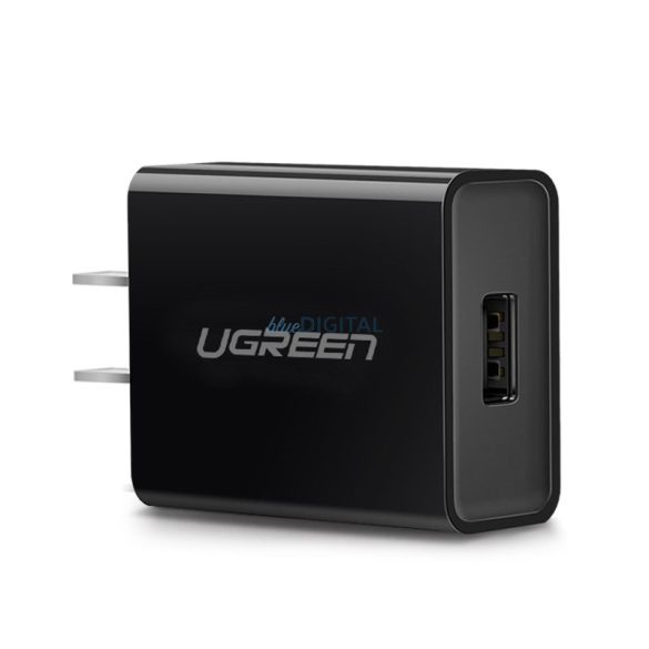 Ugreen UK fali töltő (Egyesült Királyság) USB-A QC3.0 18W fekete (CD122)