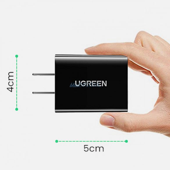 Ugreen UK fali töltő (Egyesült Királyság) USB-A QC3.0 18W fekete (CD122)