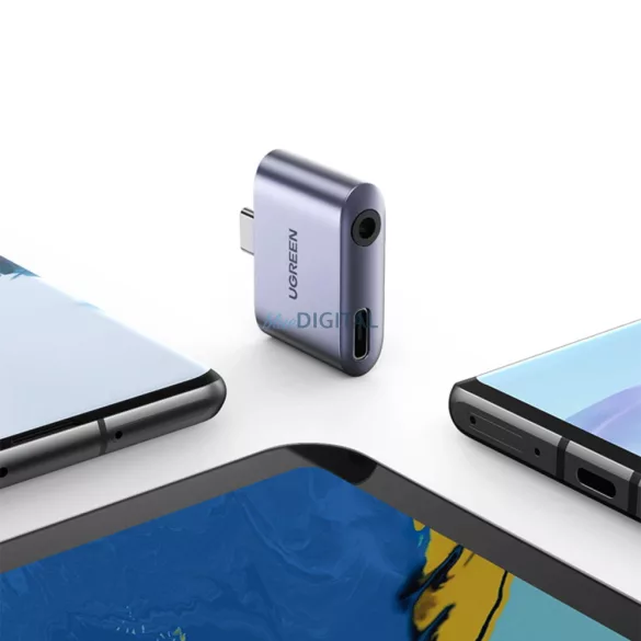 Ugreen CM231 USB-C mini jack 3,5 mm-es audio adapter - szürke