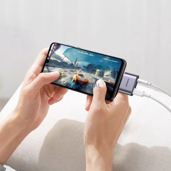 Ugreen CM231 USB-C mini jack 3,5 mm-es audio adapter - szürke