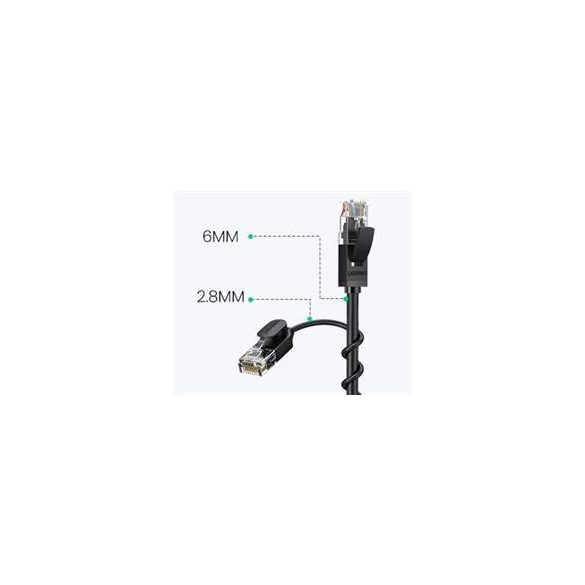 Ugreen Ethernet patchcord RJ45 Cat 6A UTP 1000Mbps 2 m fekete (70334)