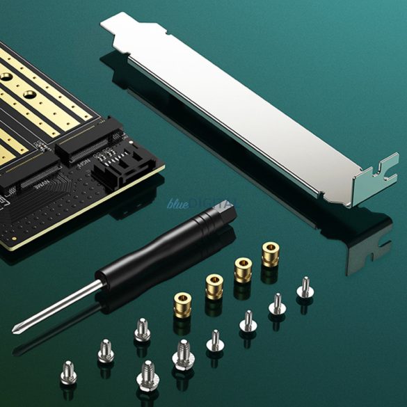 Ugreen bővítőkártya adapter PCIe 3.0 x4 M.2 NVMe meghajtóra fekete (CM302)