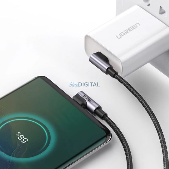 Ugreen US323 USB-C (szögletes) / USB-C (szögletes) kábel 2m - fekete