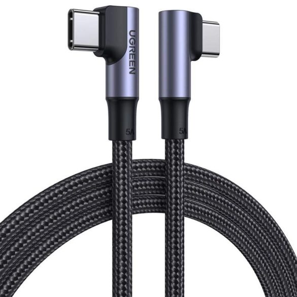 Ugreen könyök USB Type-c - USB Type-c kábel Quick Charge Power Deliveryt 100 W 5 A 1 m fekete (US335 70696)