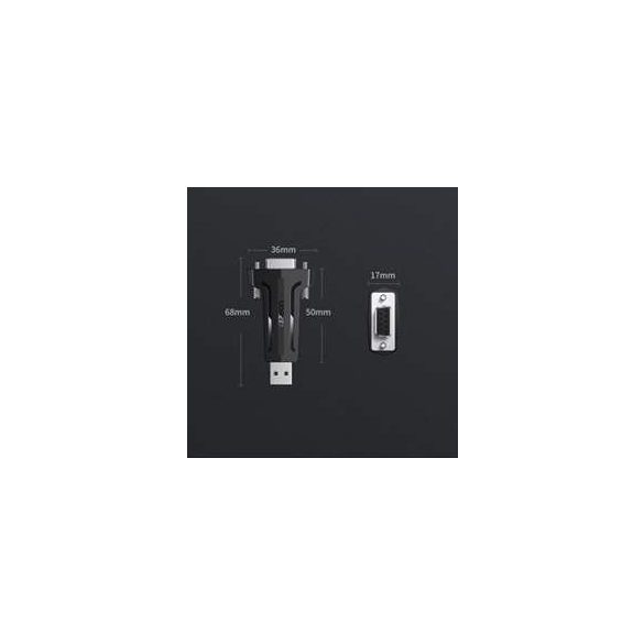 Ugreen DB9 RS-232 - USB adapter Fekete (80111 CM326)