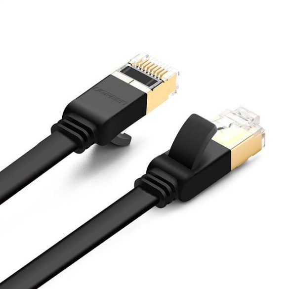UGREEN Cat 7 STP hálózati kábel lapos kialakítás 10m (fekete)