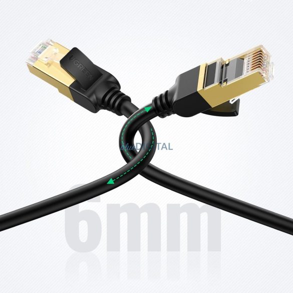 Ugreen NW107 RJ45/Cat 7 STP hálózati kábel 5m - fekete