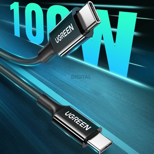 Ugreen US300 USB-C / USB-C 480Mb/s 5A 2m hosszú kábel - fekete