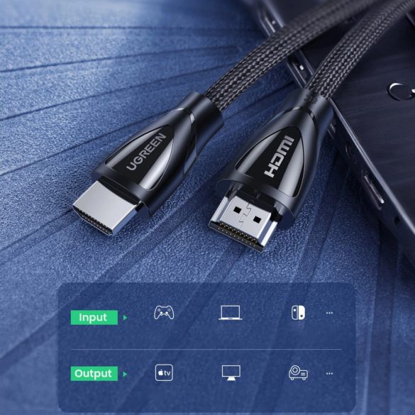 Ugreen HD140 HDMI 2.1 / HDMI 2.1 kábel 1m - fekete