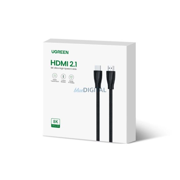 Ugreen HD140 kábel HDMI 2.1 csatlakozók (férfi) 3m - fekete