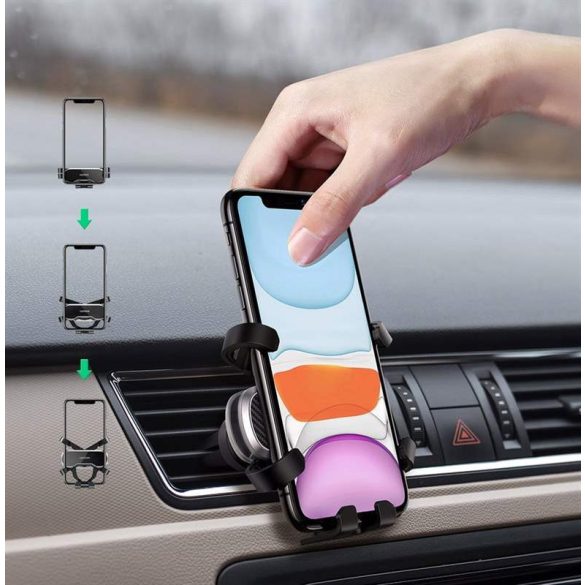 Ugreen Gravity Drive-Air Vent autós tartó Phone Holder fekete