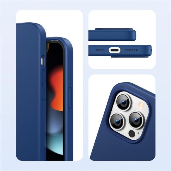 Ugreen védőszilikon tok Lágy flexibilis szilikon tok az iPhone 13 pro kék