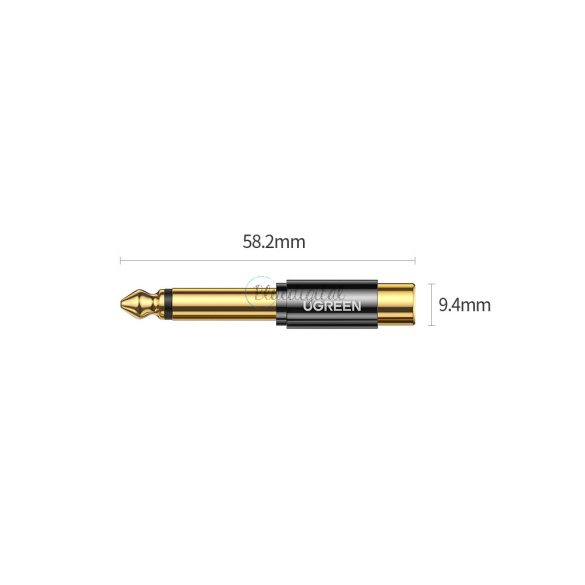 Ugreen 6.35mm Jack adapter (apa) az RCA (anya) Gold (AV169)