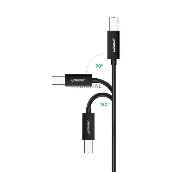 Ugreen US241 USB-C 2.0 - USB-B kábel, 1 m - fekete