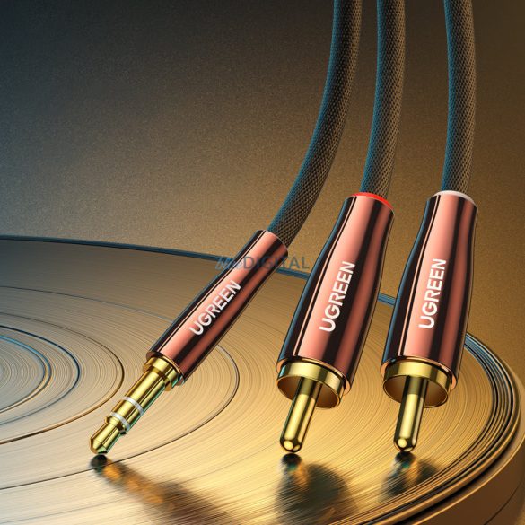 Ugreen audio kábel 3.5 mm mini jack (apa) - 2RCA (apa) 2m réz (AV170)