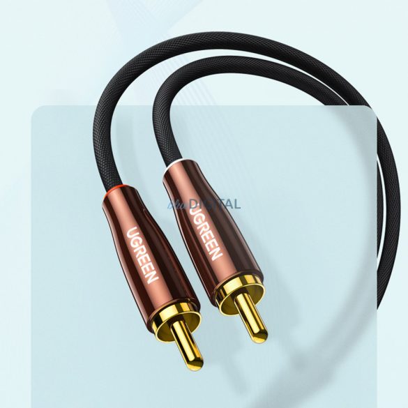 Ugreen audio kábel 3.5 mm mini jack (apa) - 2RCA (apa) 2m réz (AV170)