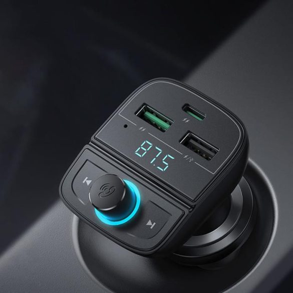 UGREEN FM adó Bluetooth 5.0 autó töltő mp3 3x USB TF Micro SD 4,8 fekete (CD229)