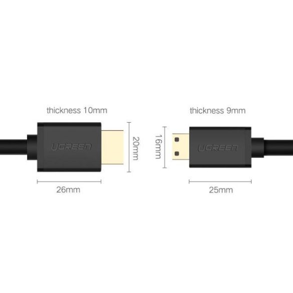 UGREEN Mini HDMI-HDMI kábel teljes réz 19 + 1 2.0V 1,5