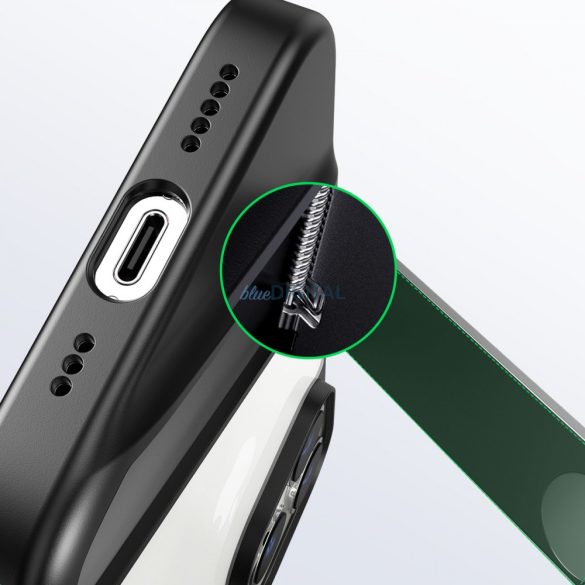 Ugreen LP635 Kickstand védő tok kemény borítás zselés kerettel és beépített állvánnyal iPhone 14 Pro fekete (90926)