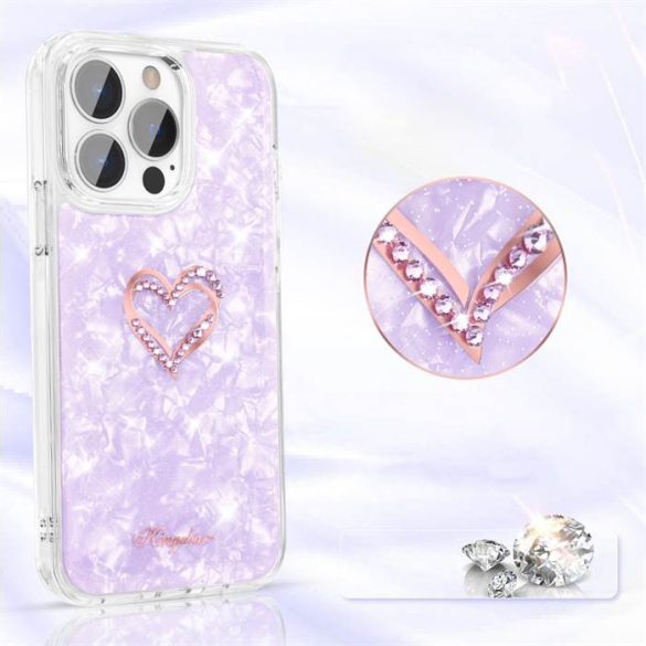 Kingxbar epoxy sorozat telefontok eredeti Swarovski kristályokkalkal iPhone 13 Pro lila