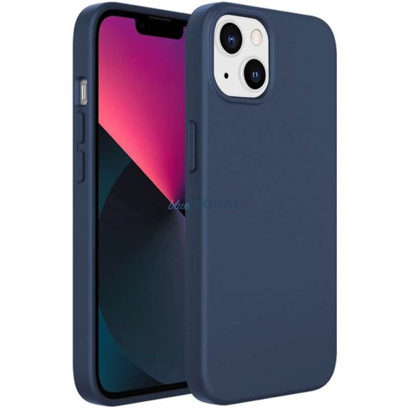 KINGXBAR PQY Silicone sorozat Mágneses tok iPhone 13 Pro MAX Blue (Magsafe kompatibilis)