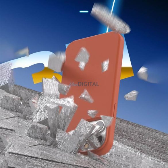 KINGXBAR PQY Silicone sorozat Mágneses tok iPhone 13 Pro MAX Blue (Magsafe kompatibilis)