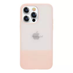   Kingxbar Plain Series tok iPhone 13 Pro Max szilikon tok rózsaszín