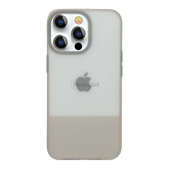 Kingxbar sima sorozat telefontok iPhone 13 pro szilikon tok szürke