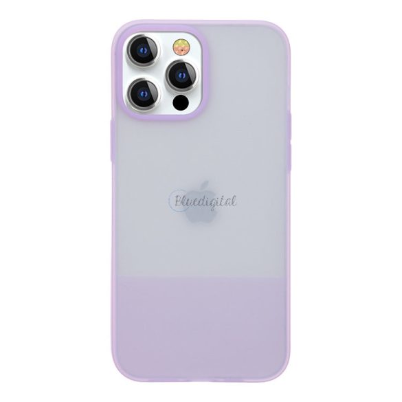 Kingxbar sima sorozat telefontok iPhone 13 Pro szilikon tok lila