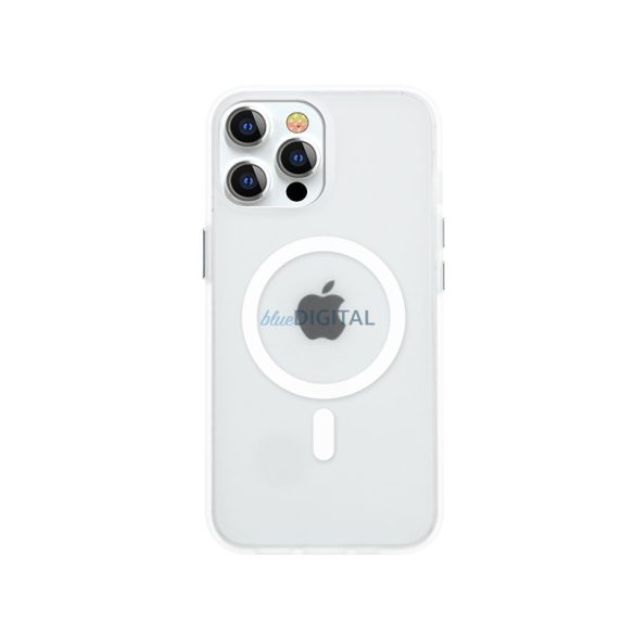 Kingxbar PQY Elegáns Series mágneses tok iPhone 13 Pro készülékházhoz Fehér (MagSafe kompatibilis)