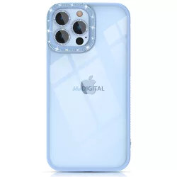   Kingxbar Sparkle sorozat tok iPhone 13 Pro kristályokkal hátlap kék